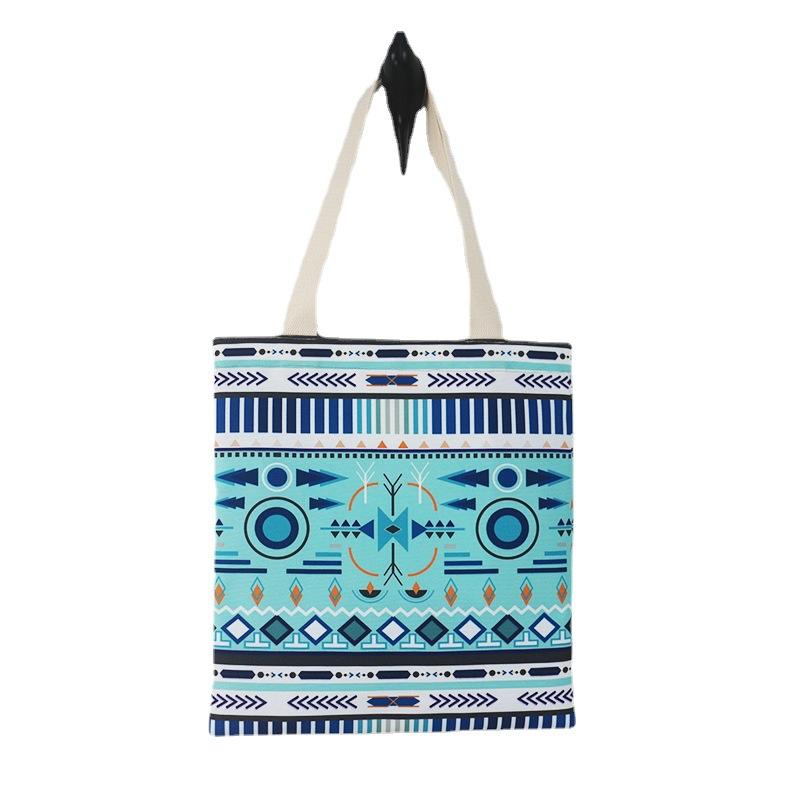 波西米亚风格女士定制帆布购物袋-主图