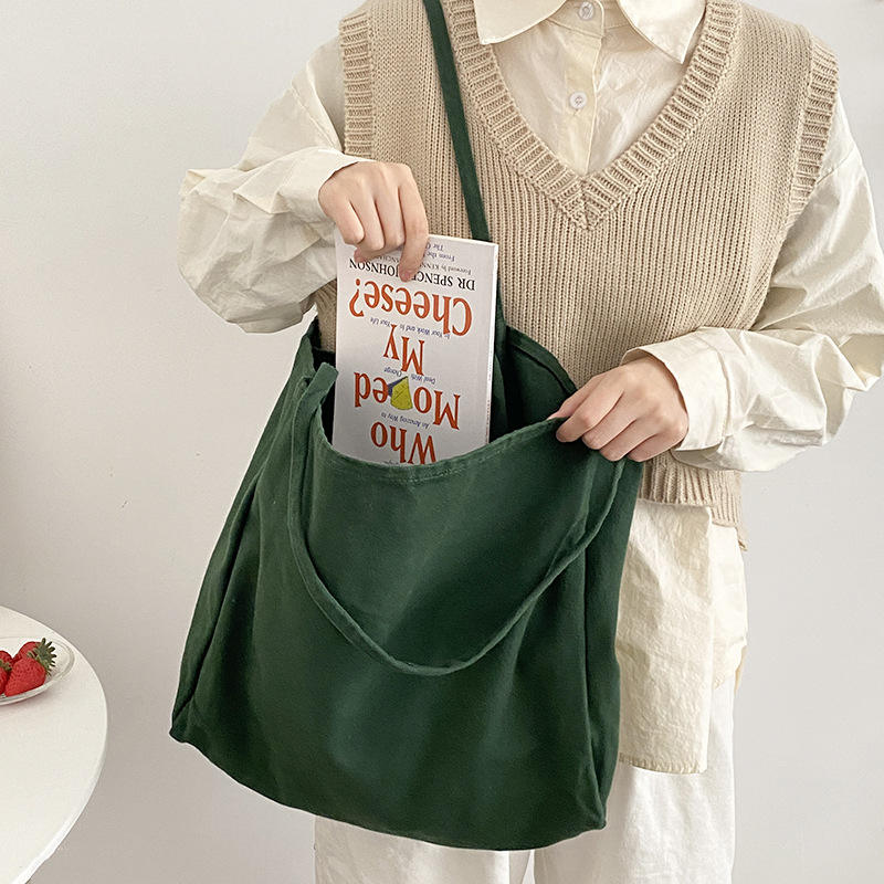 大容量定制印刷Logo帆布购物袋-20