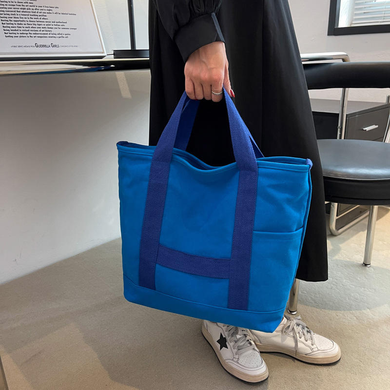 简约纯色帆布邮差包-20