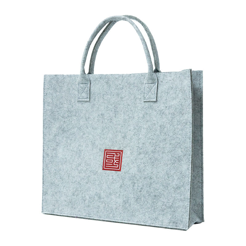 高品质环保回收购物毛毡托特包