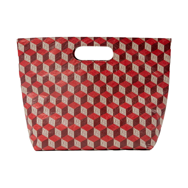 定制复古牛皮纸方形礼品袋带提手-01