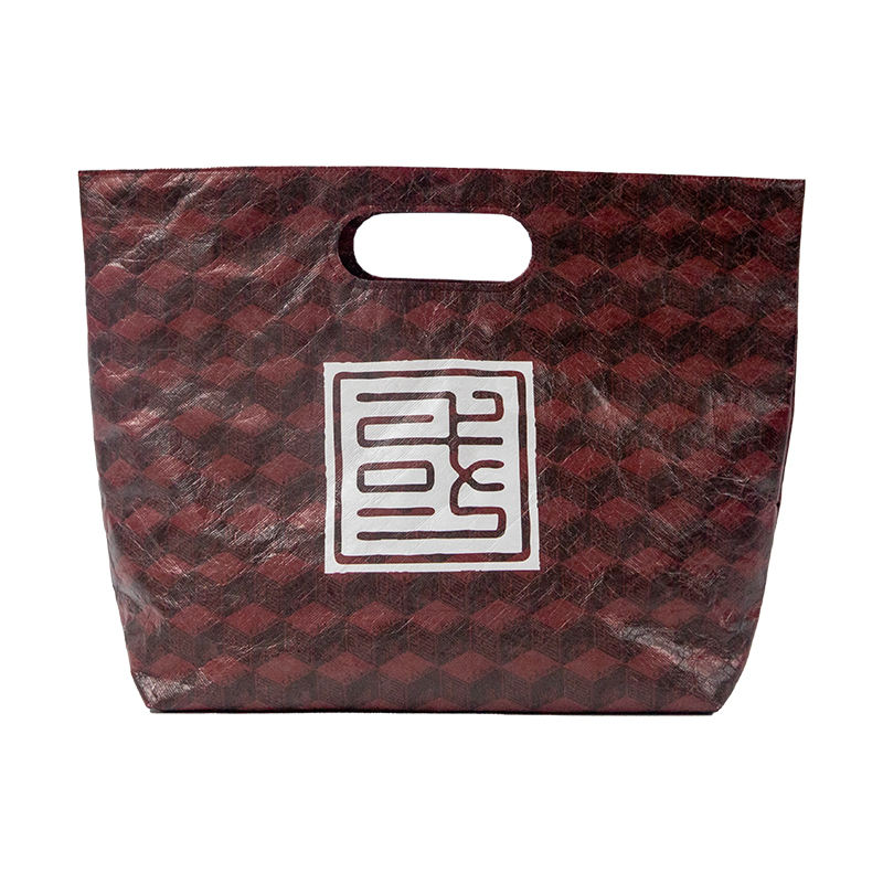 定制复古牛皮纸方形礼品袋带提手-03