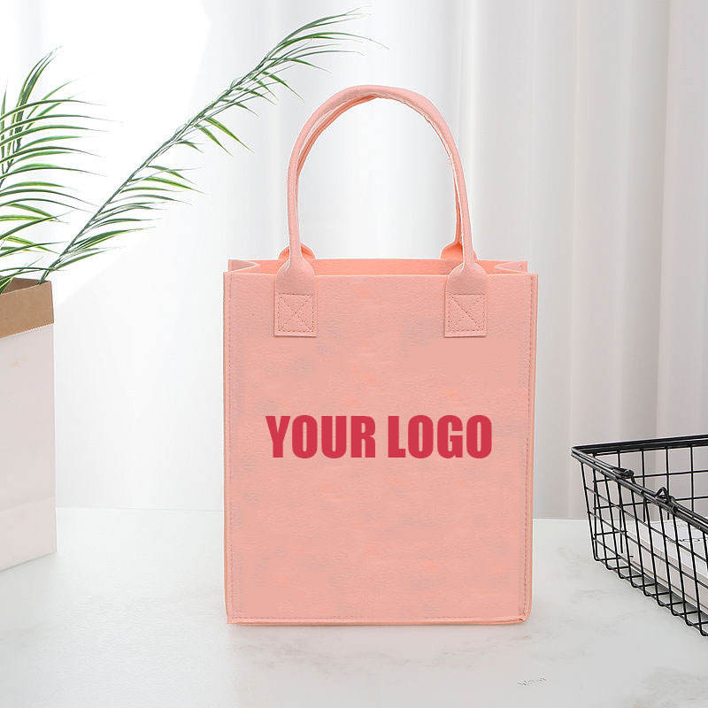 女士羊毛毡购物托特包