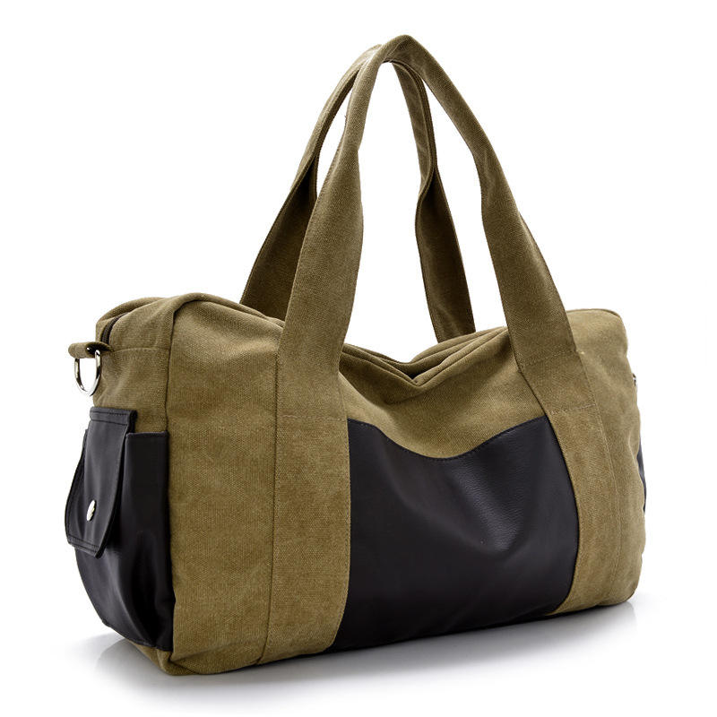 大容量复古帆布包 休闲便携单肩旅行包 适合户外出行